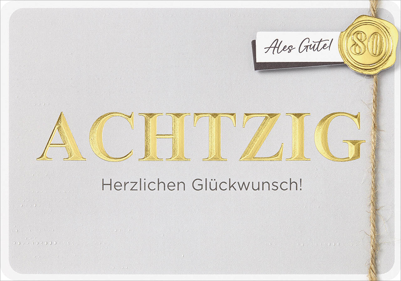 Faltkarte Geburtstag 80
