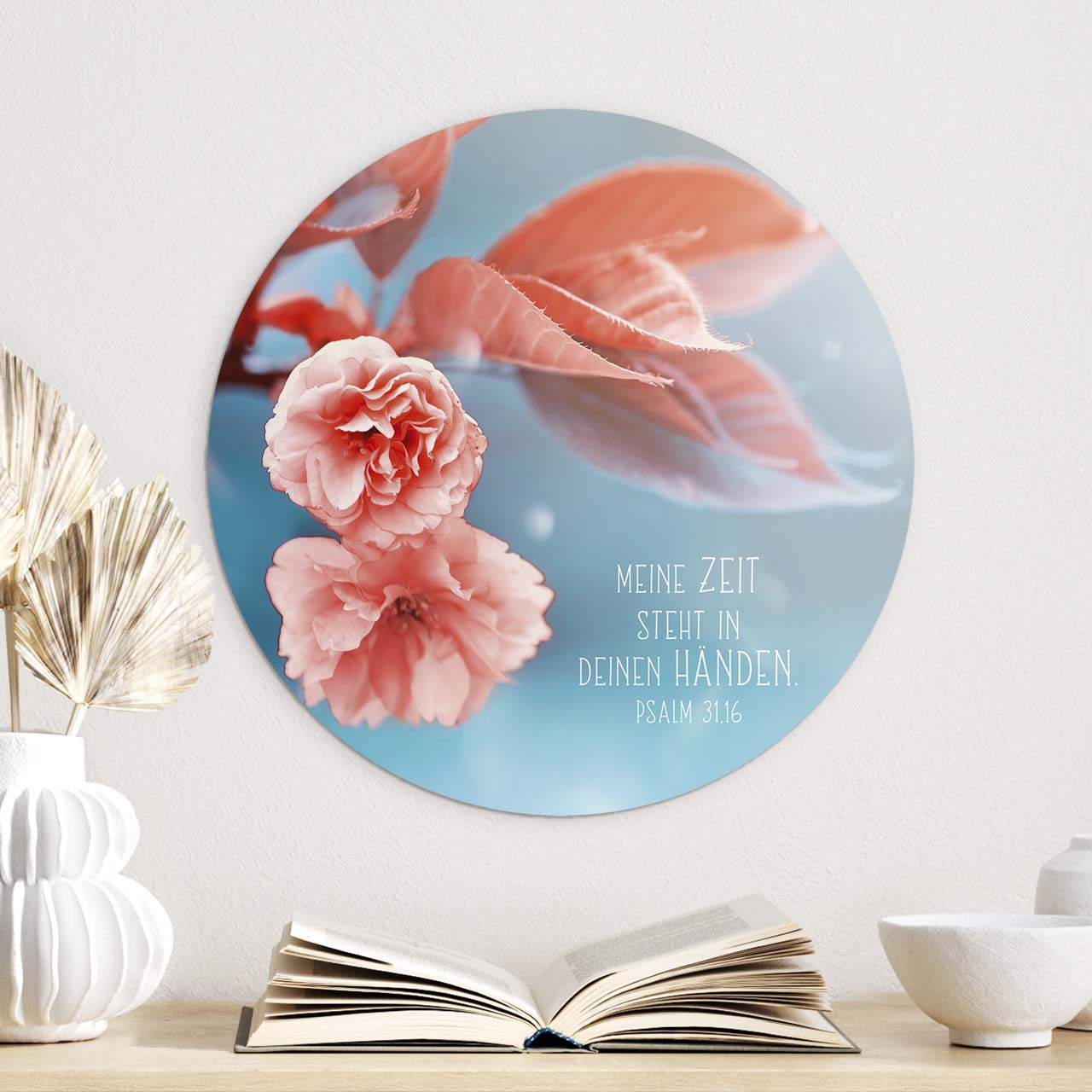 Wandschmuckbild Rote Nelke 40 cm