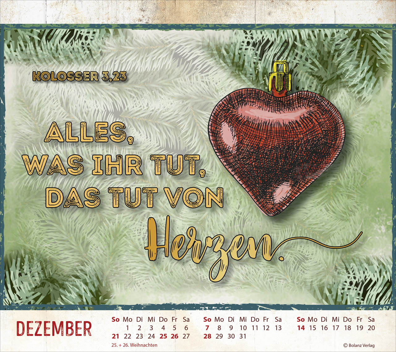 Starke Worte - Vintage 2025 - Tischkalender