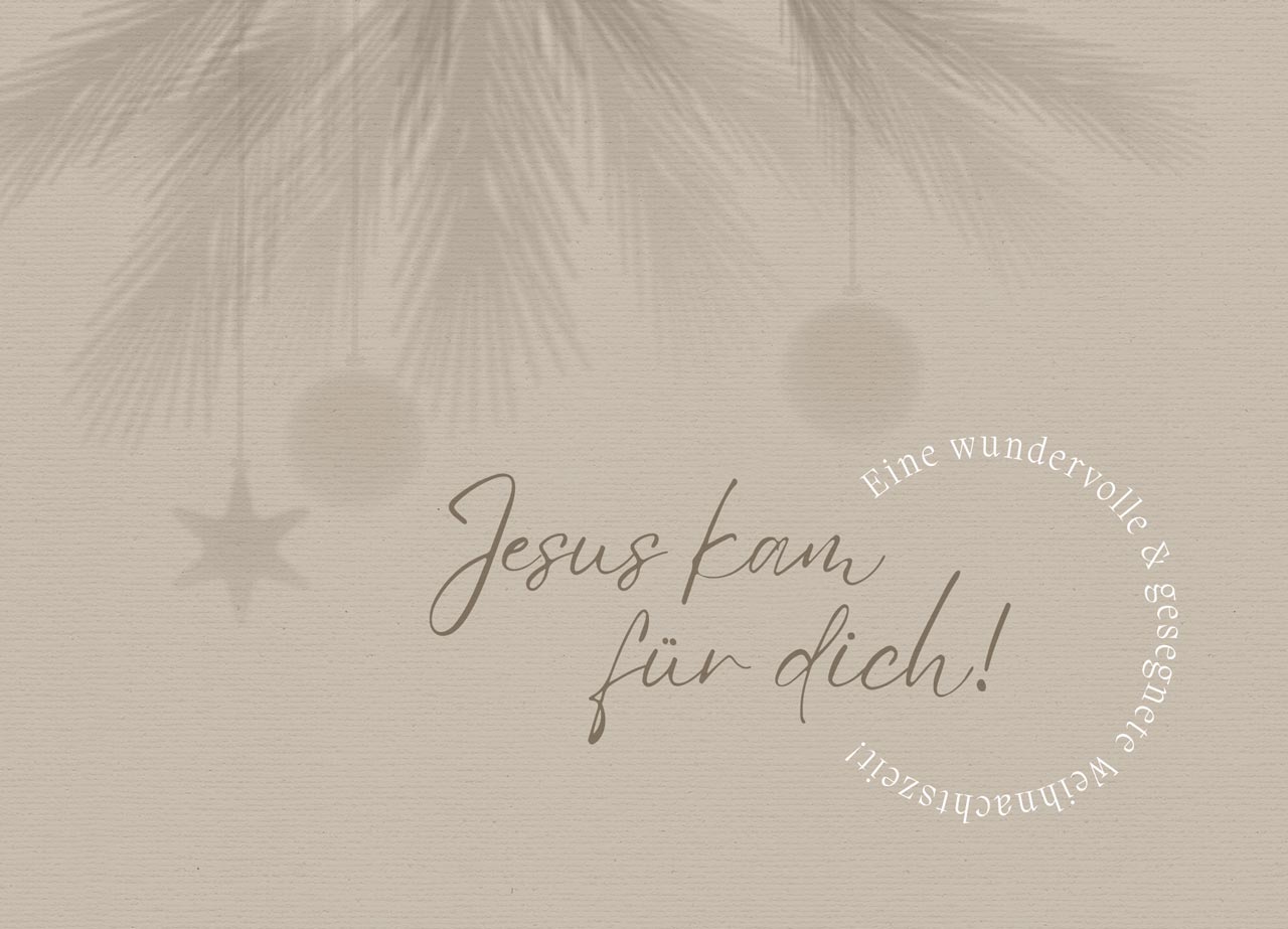Postkarte Jesus kam für dich!