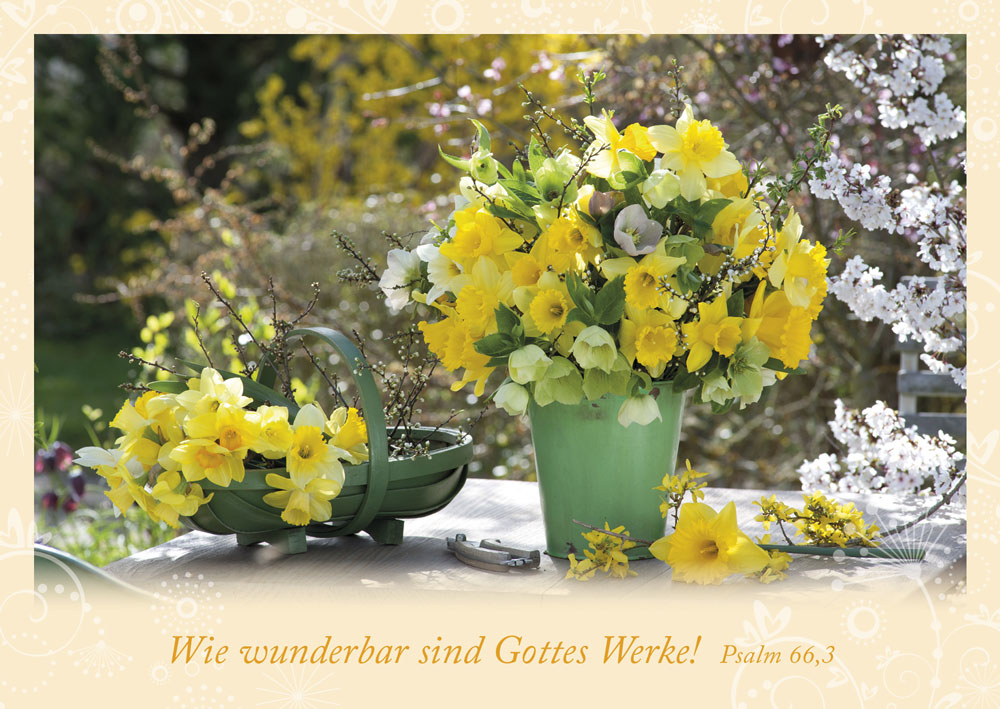 Postkarte Wie wunderbar sind Gottes Werke!