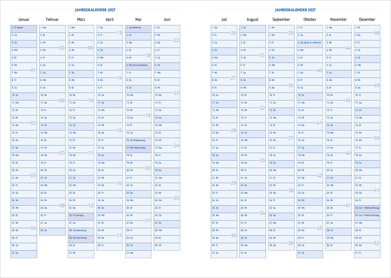 Agenda - Für jeden Tag 2026