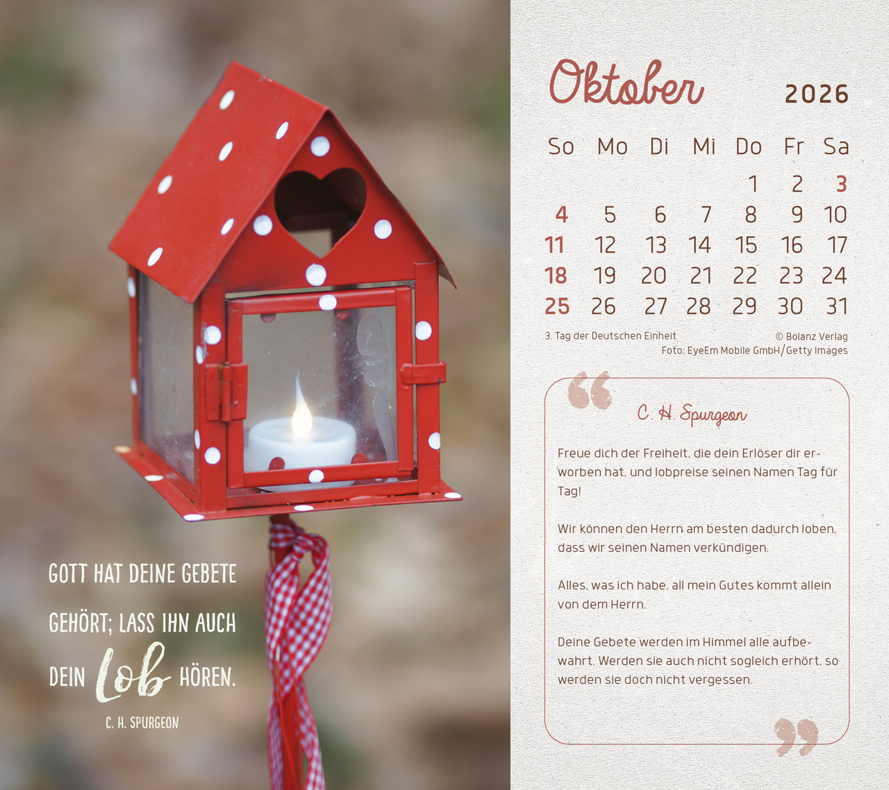 Mit Seiner Kraft 2026 - Tischkalender