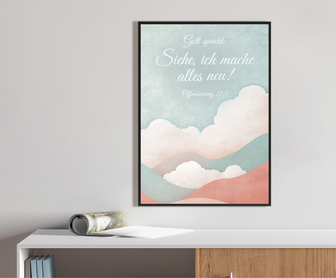 Poster Jahreslosung 2026 Wolken A2