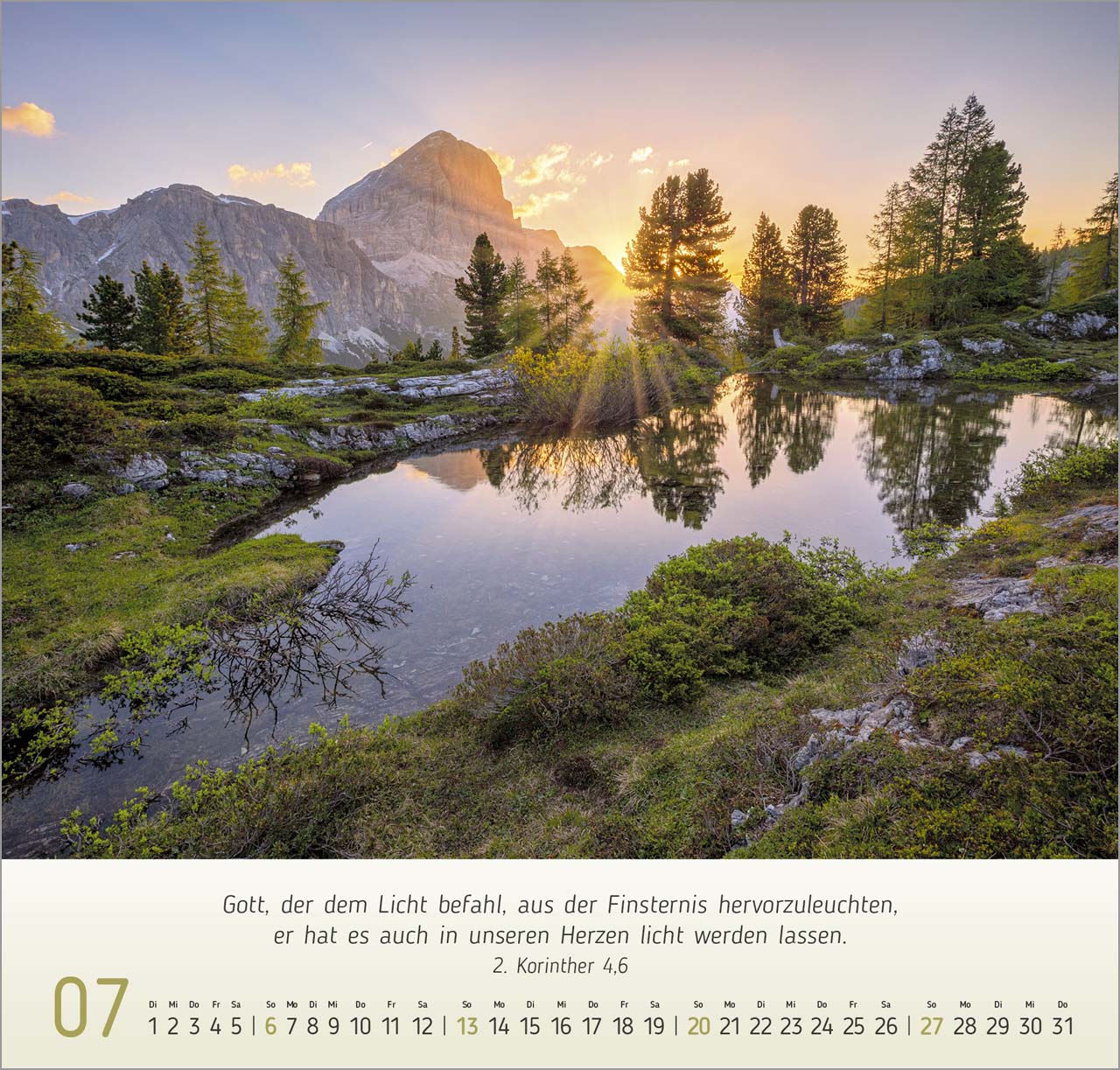 Licht Impressionen Wandkalender