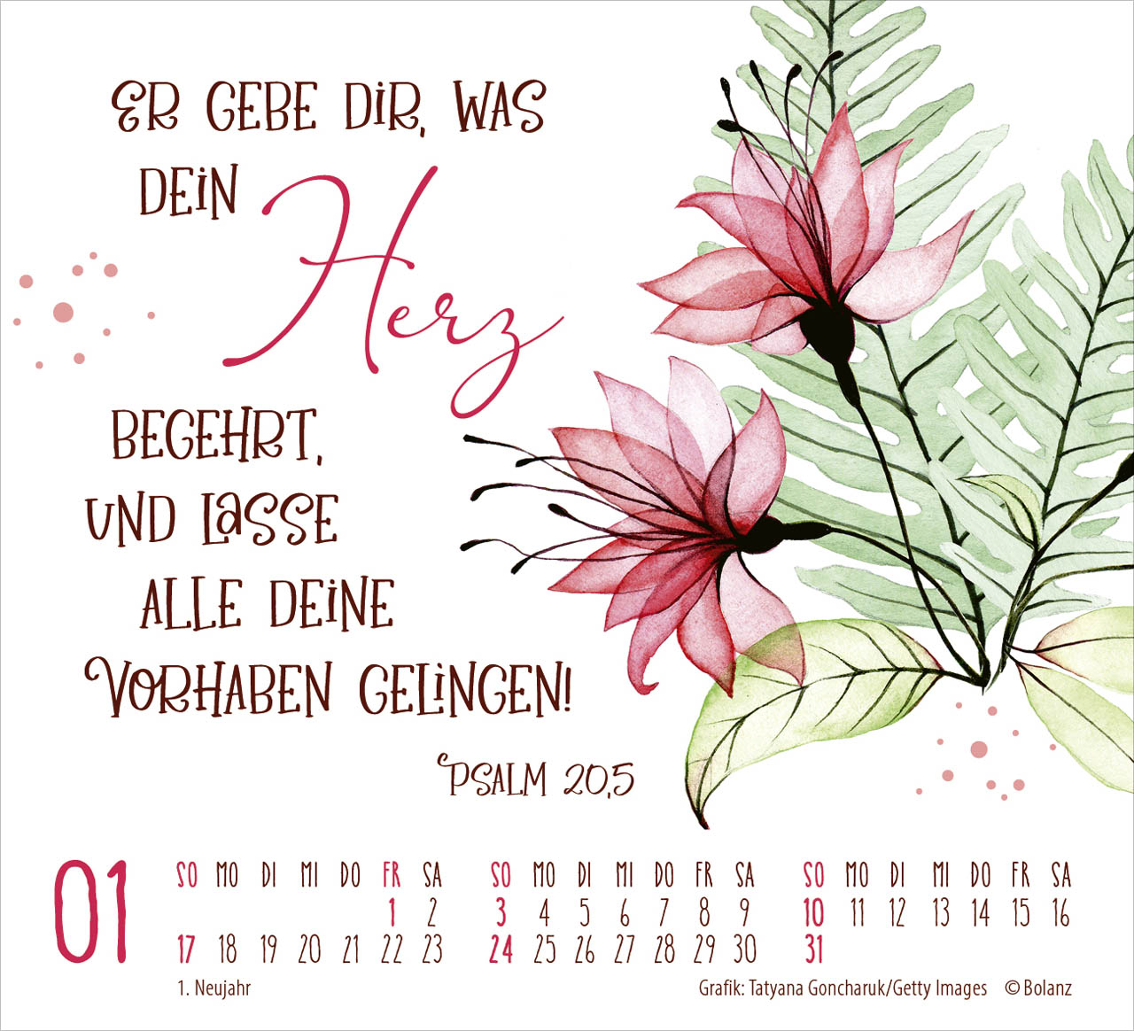 Geschützt in seiner Hand 2027 – Minikalender