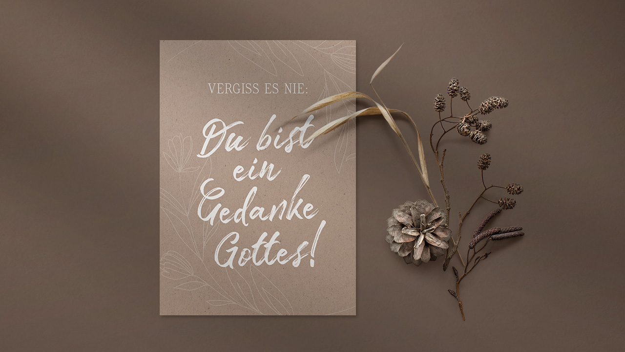 Postkarte Gedanke Gottes