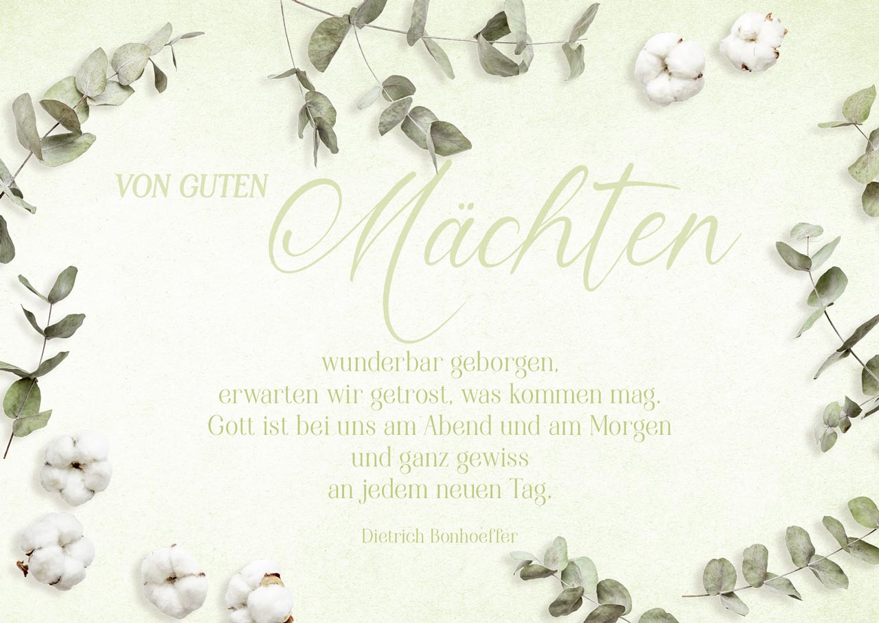 Postkarte Von guten Mächten