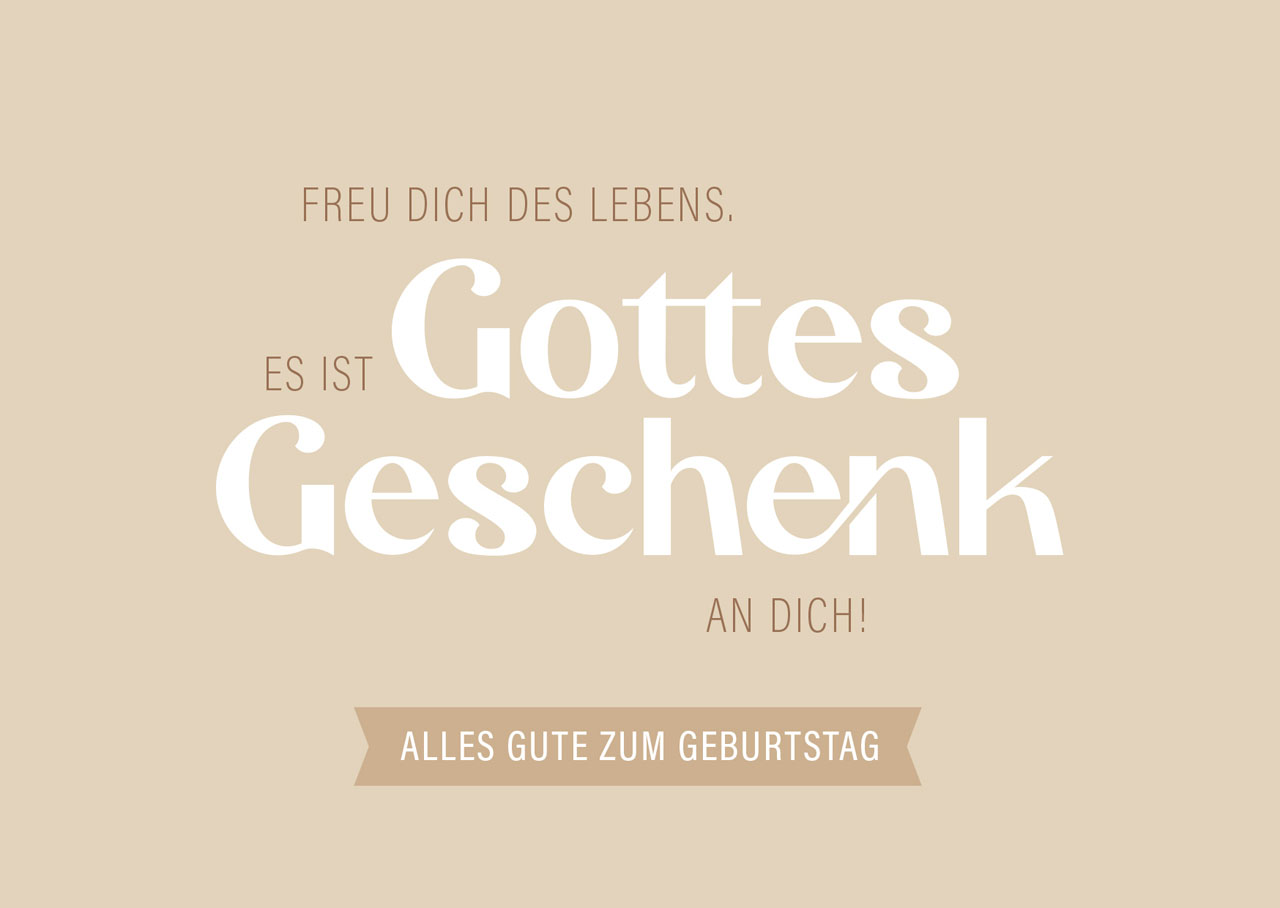 Postkarte Gottes Geschenk an Dich