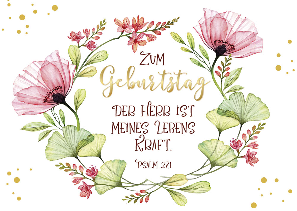 Postkarte Der Herr ist meines Lebens Kraft