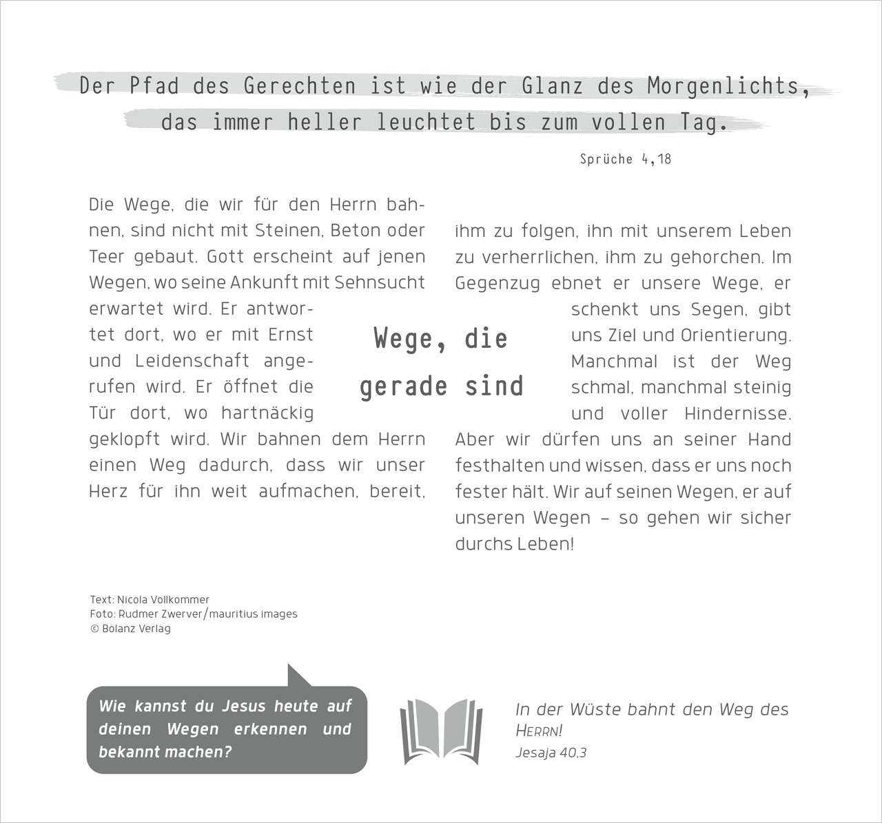 Ich bin der Weg 2027 – Wandkalender