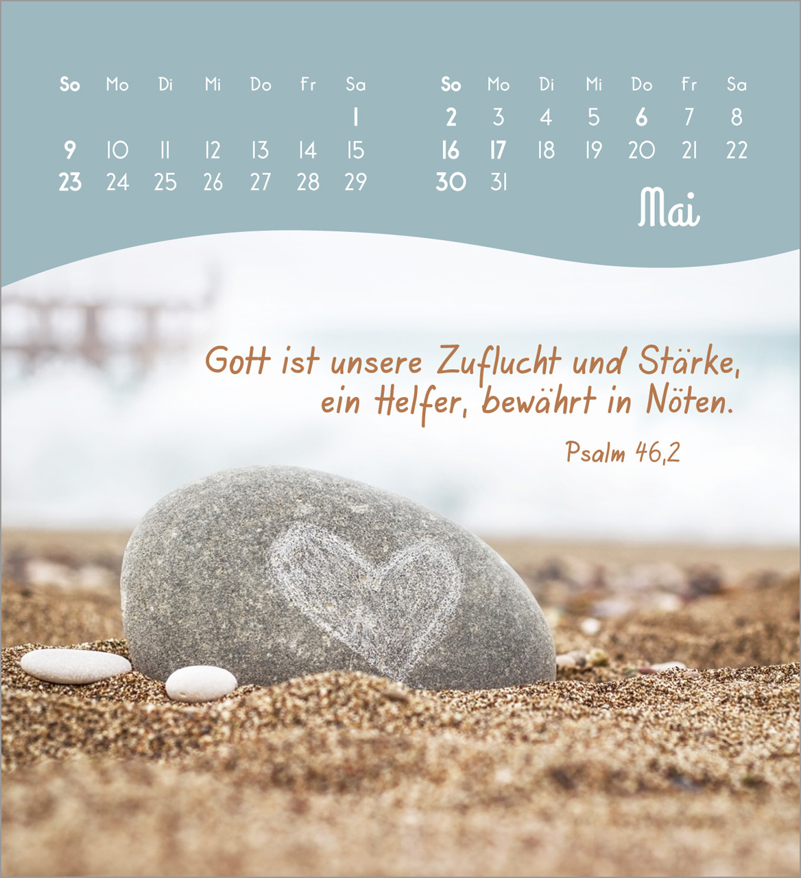 Von Herzen ein glückliches Jahr 2027 – Tischkalender