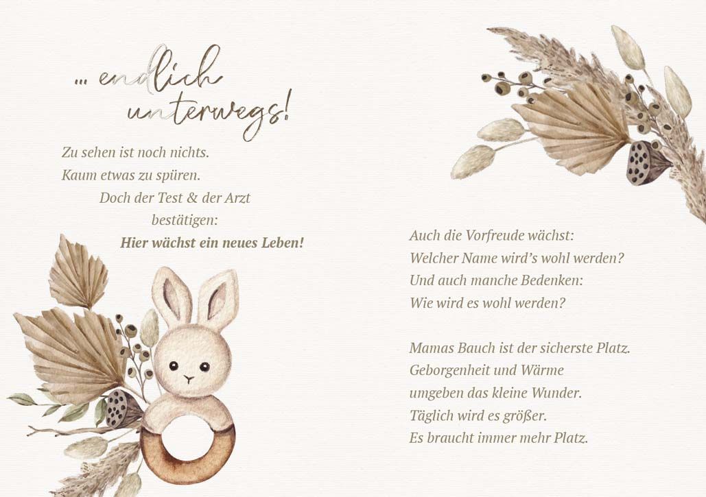 Grußheft - Herzlich Willkommen kleiner Schatz