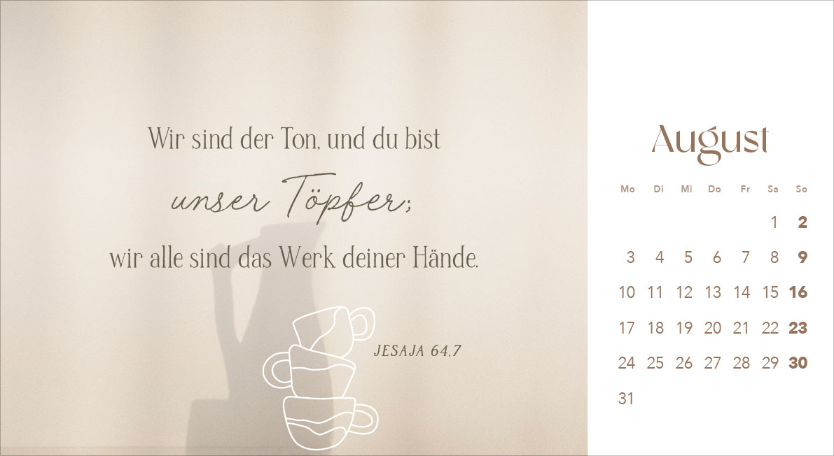 Leben in seiner Gegenwart 2026 - Postkartenkalender