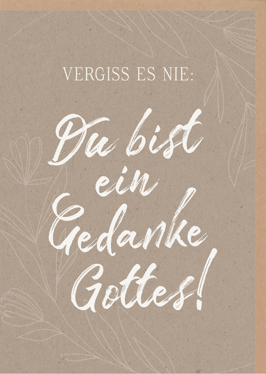 Faltkarte Gedanke Gottes