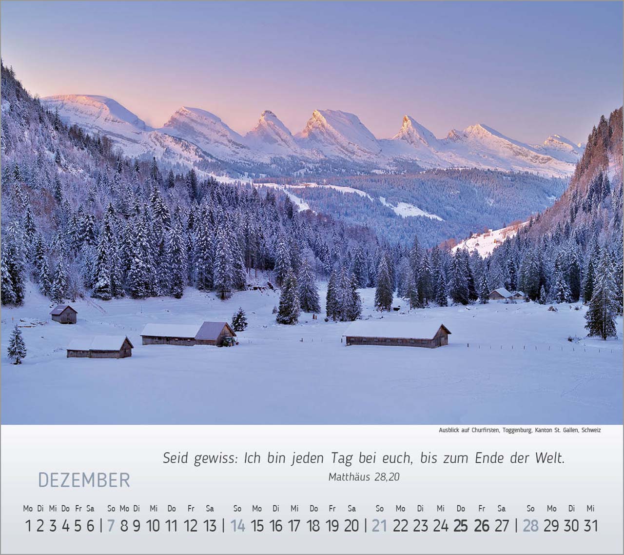 Wunderbare Bergwelt Tischkalender