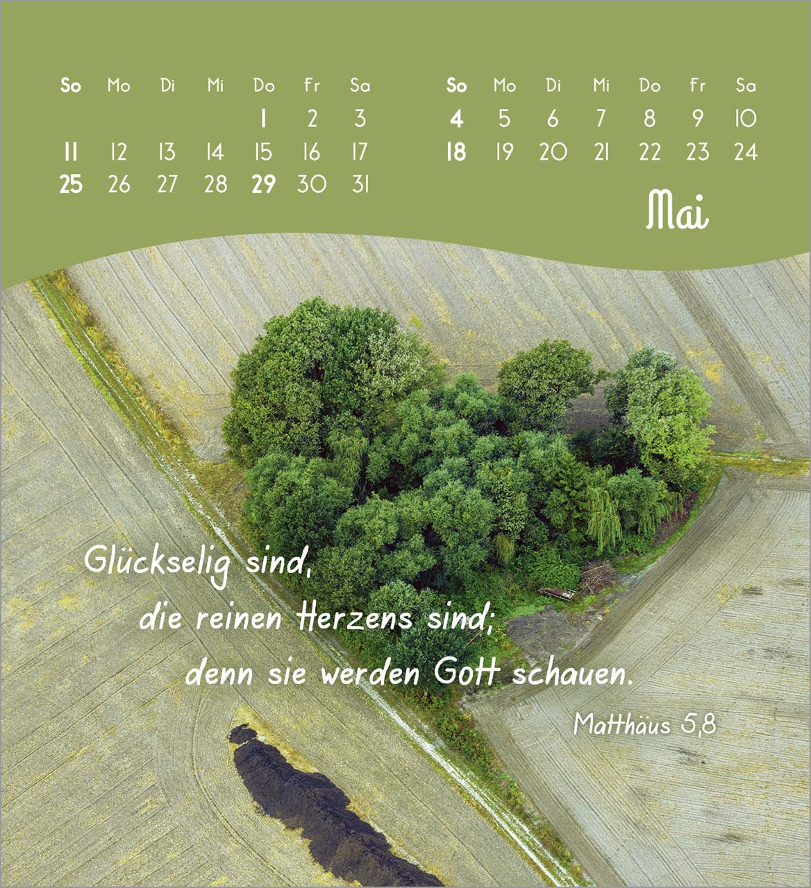 Von Herzen ein glückliches Jahr Tischkalender