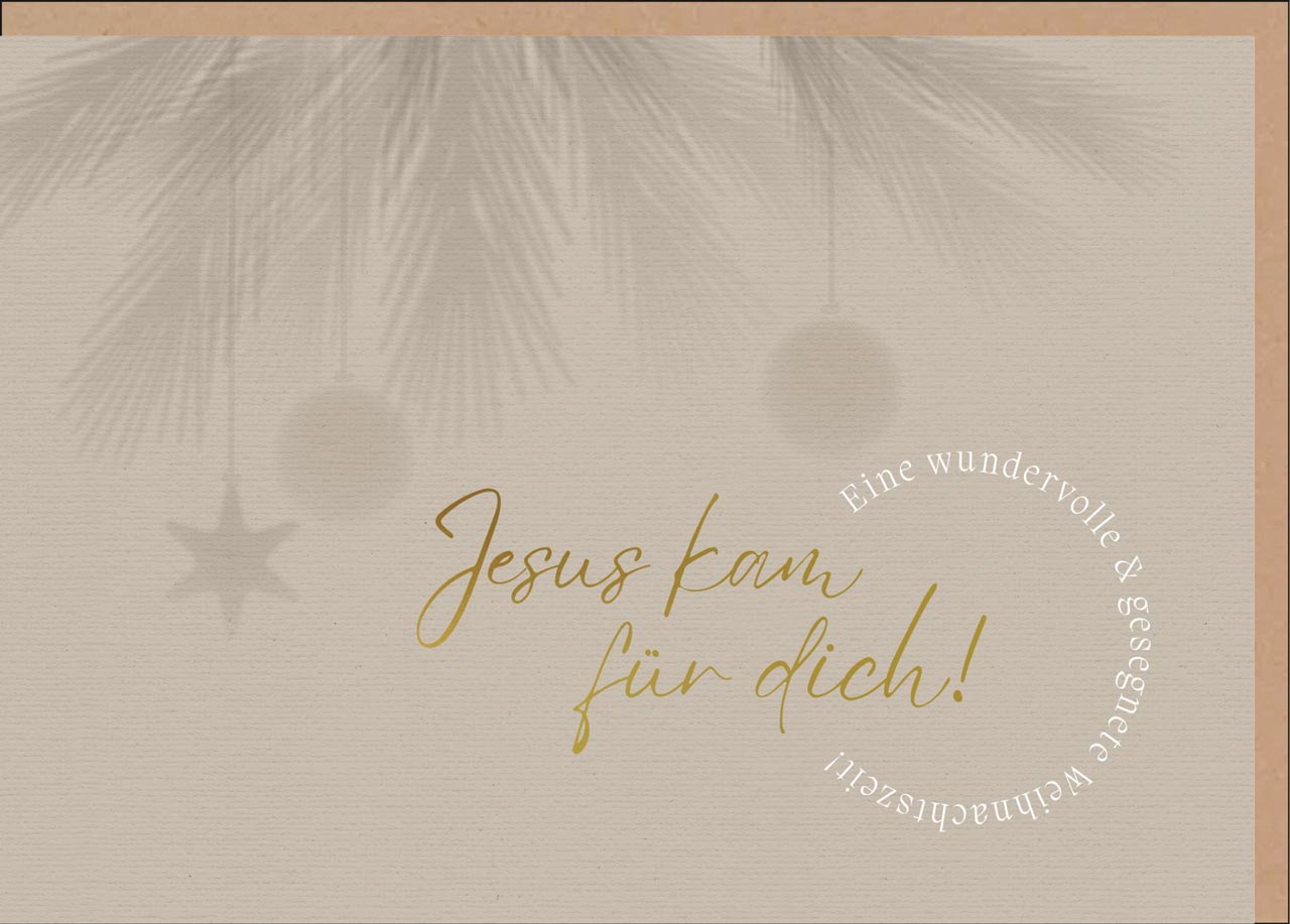 Faltkarte Jesus kam für dich!
