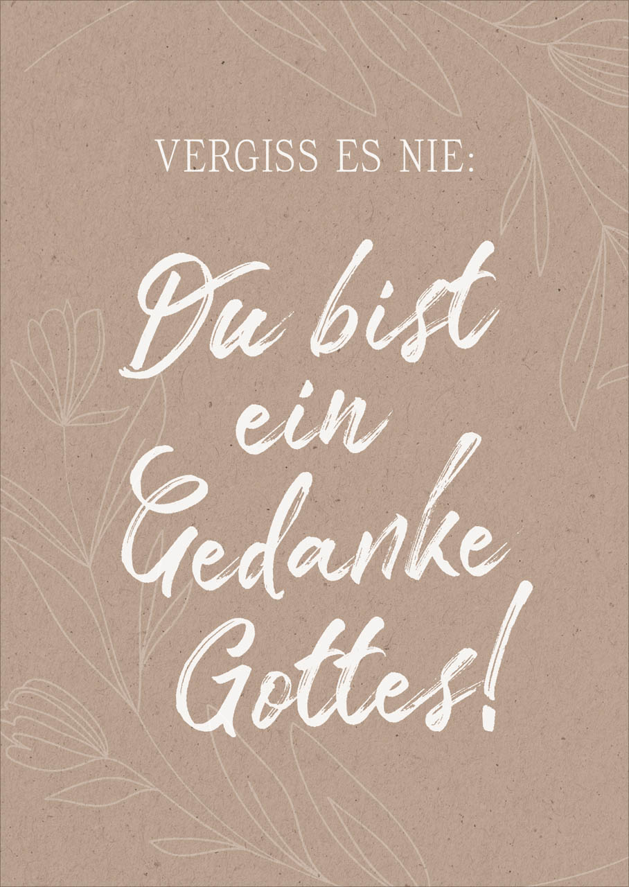 Postkarte Gedanke Gottes
