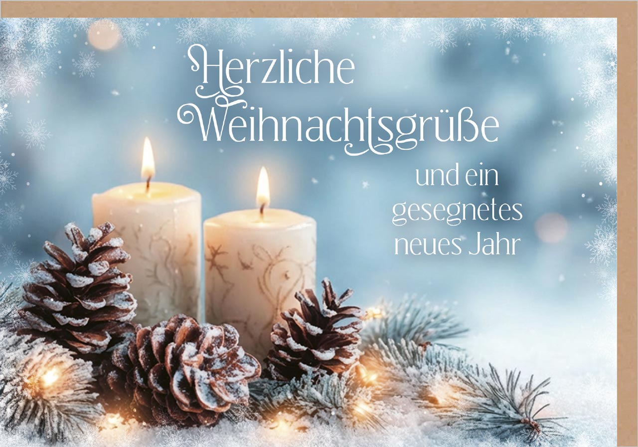 Faltkarte Herzliche Weihnachtsgrüße