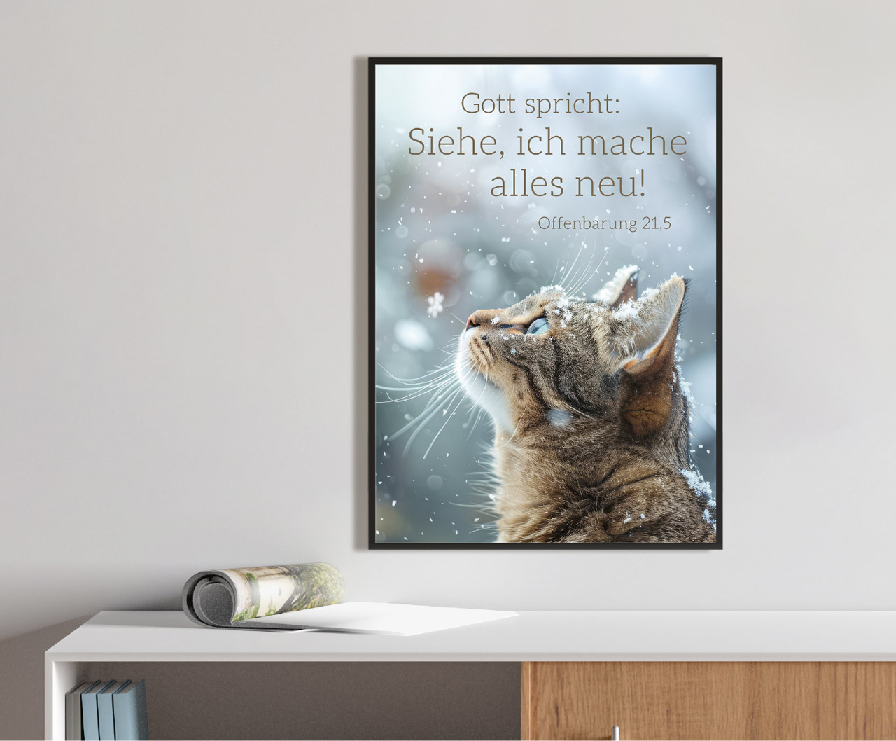 Poster Jahreslosung Katze A2