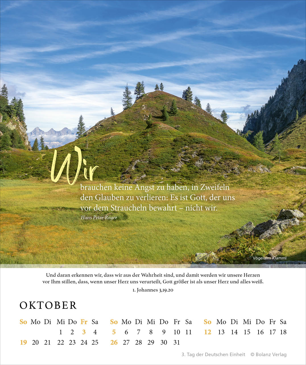 Fels meiner Stärke - Hans Peter Royer Tischkalender