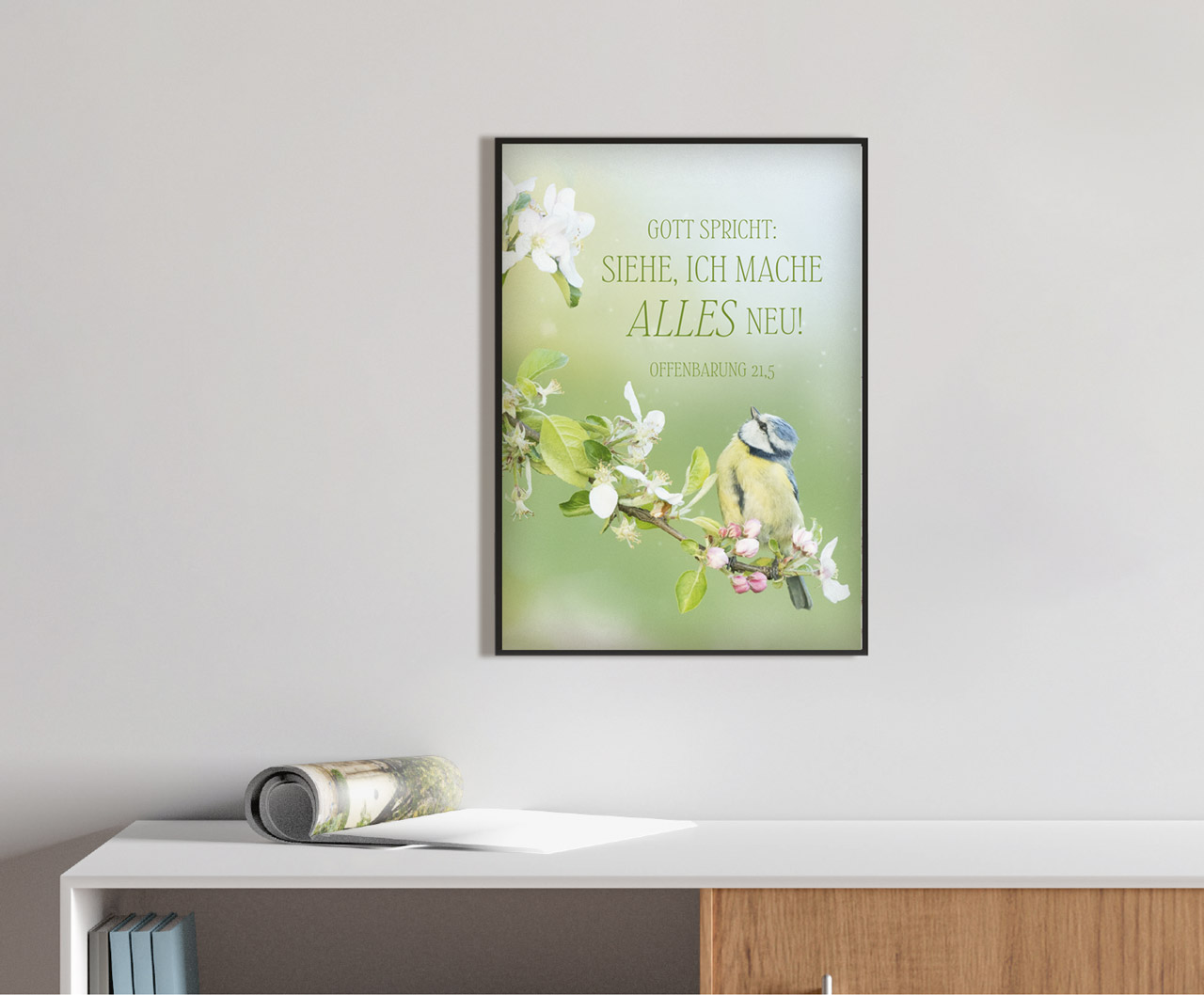 Poster Jahreslosung 2026 Vogel A3