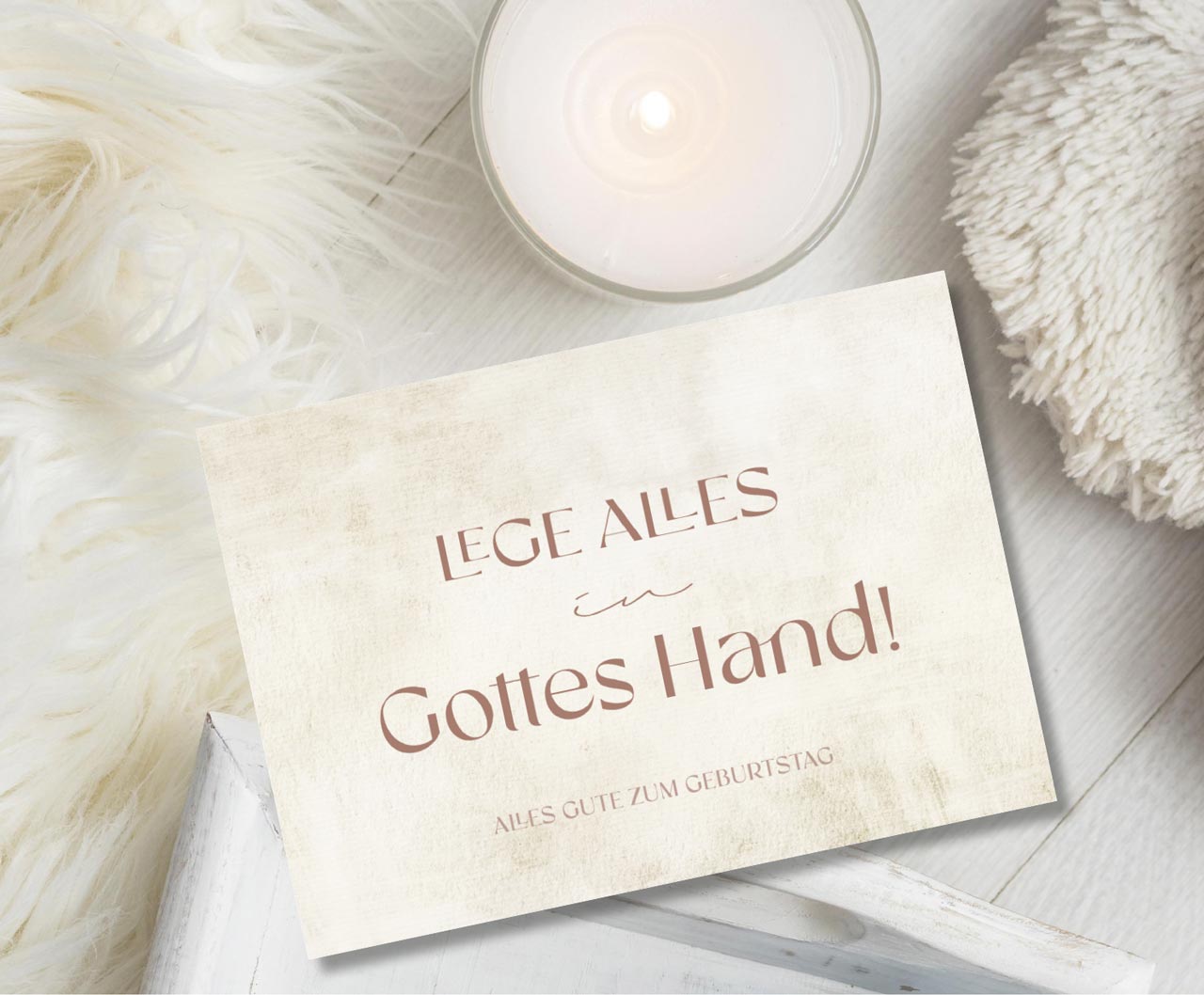 Postkarte Leg Alles in Gottes Hand