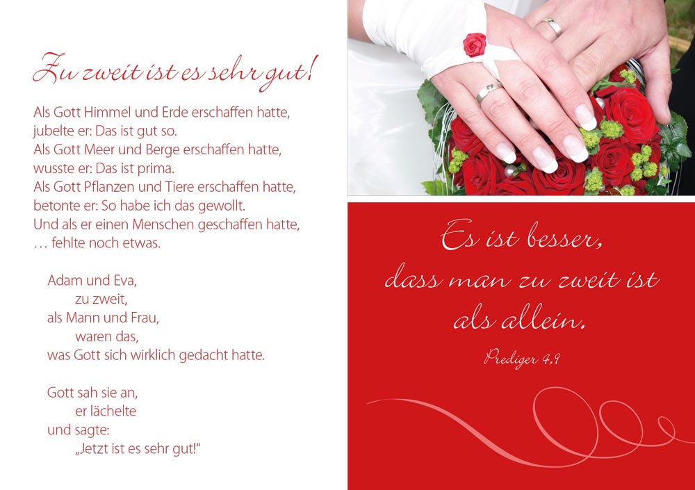 Grußheft – Hochzeit