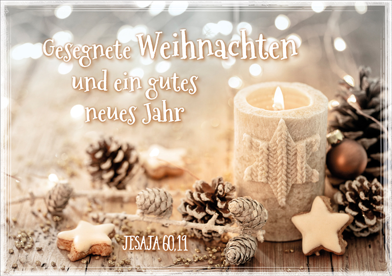 Faltkarte Weihnachtskerze