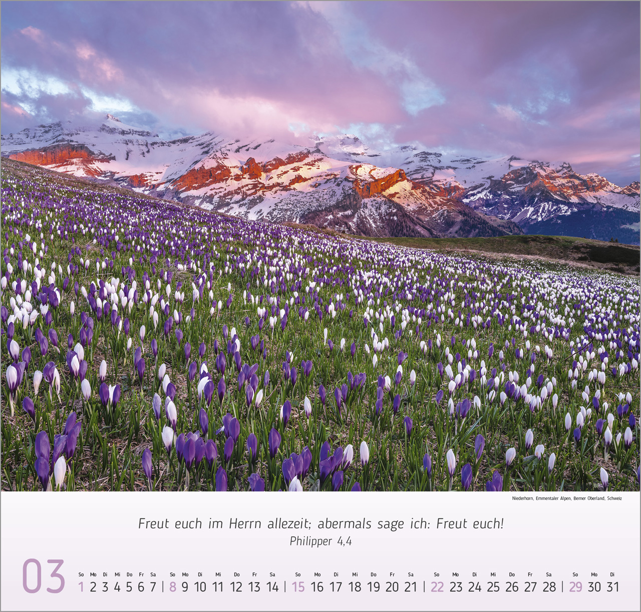 Berg Impressionen Wandkalender 2026