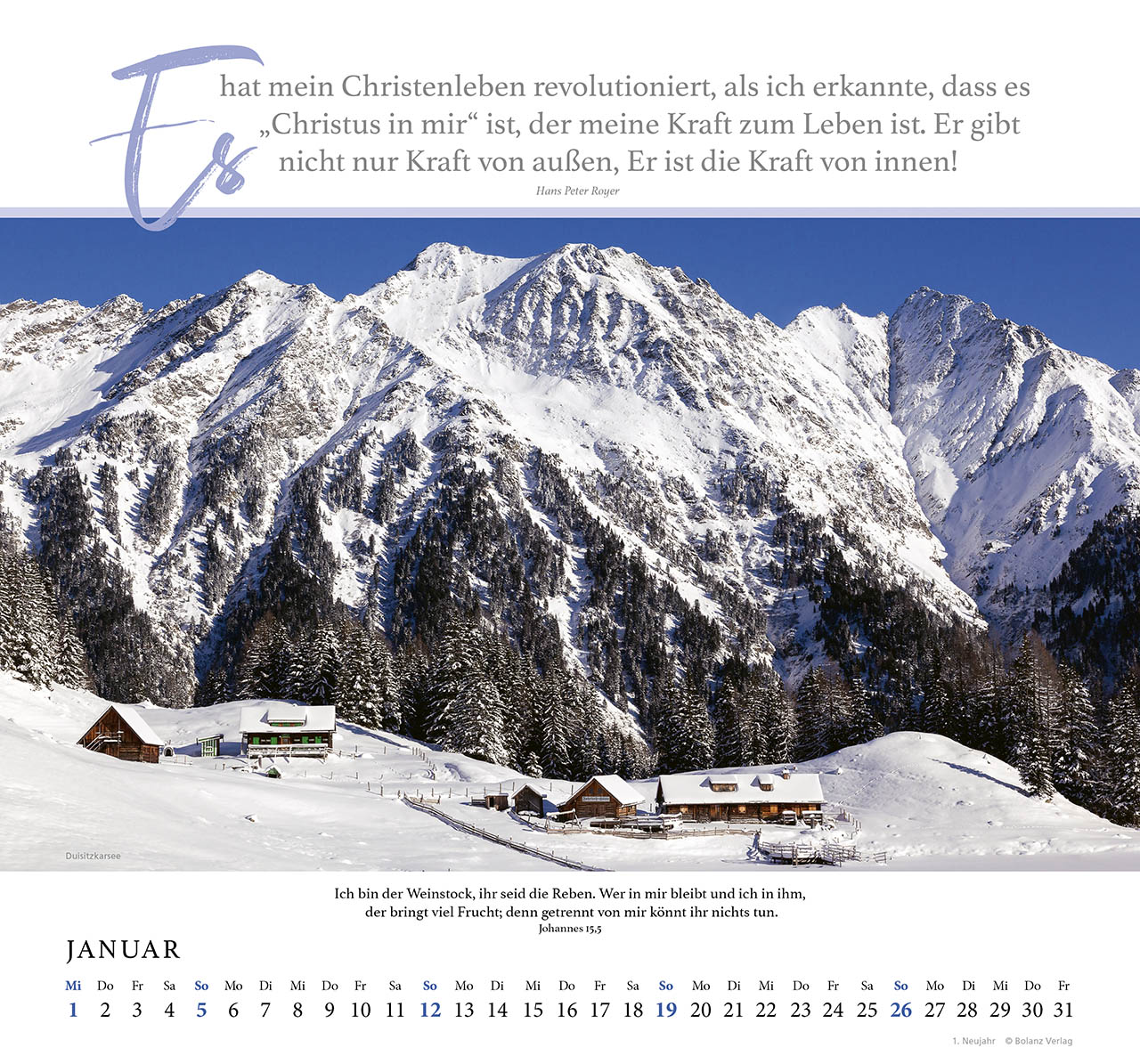 Fels meiner Stärke - Hans Peter Royer Wandkalender