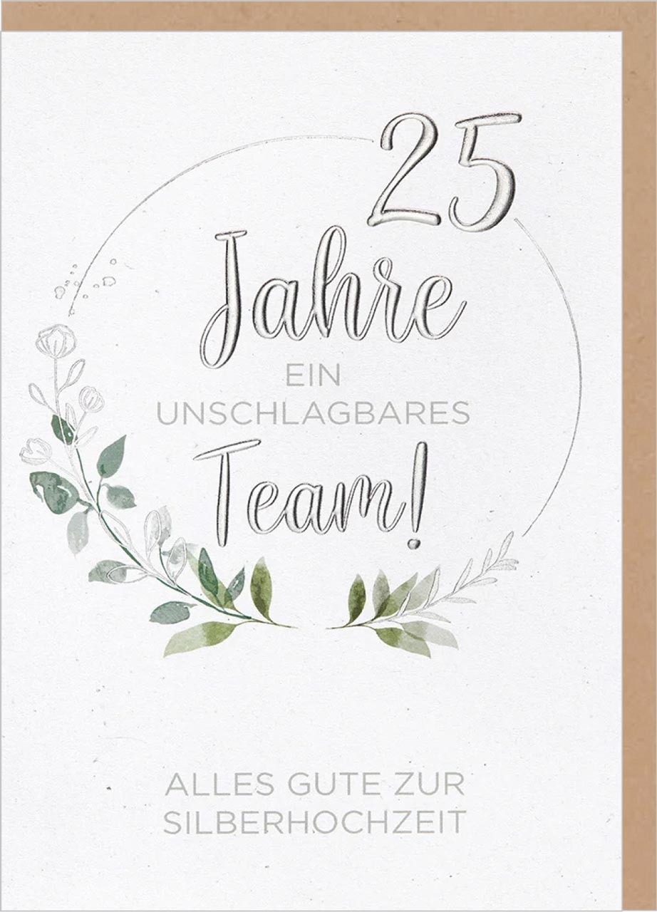 Faltkarte Zur Silberhochzeit