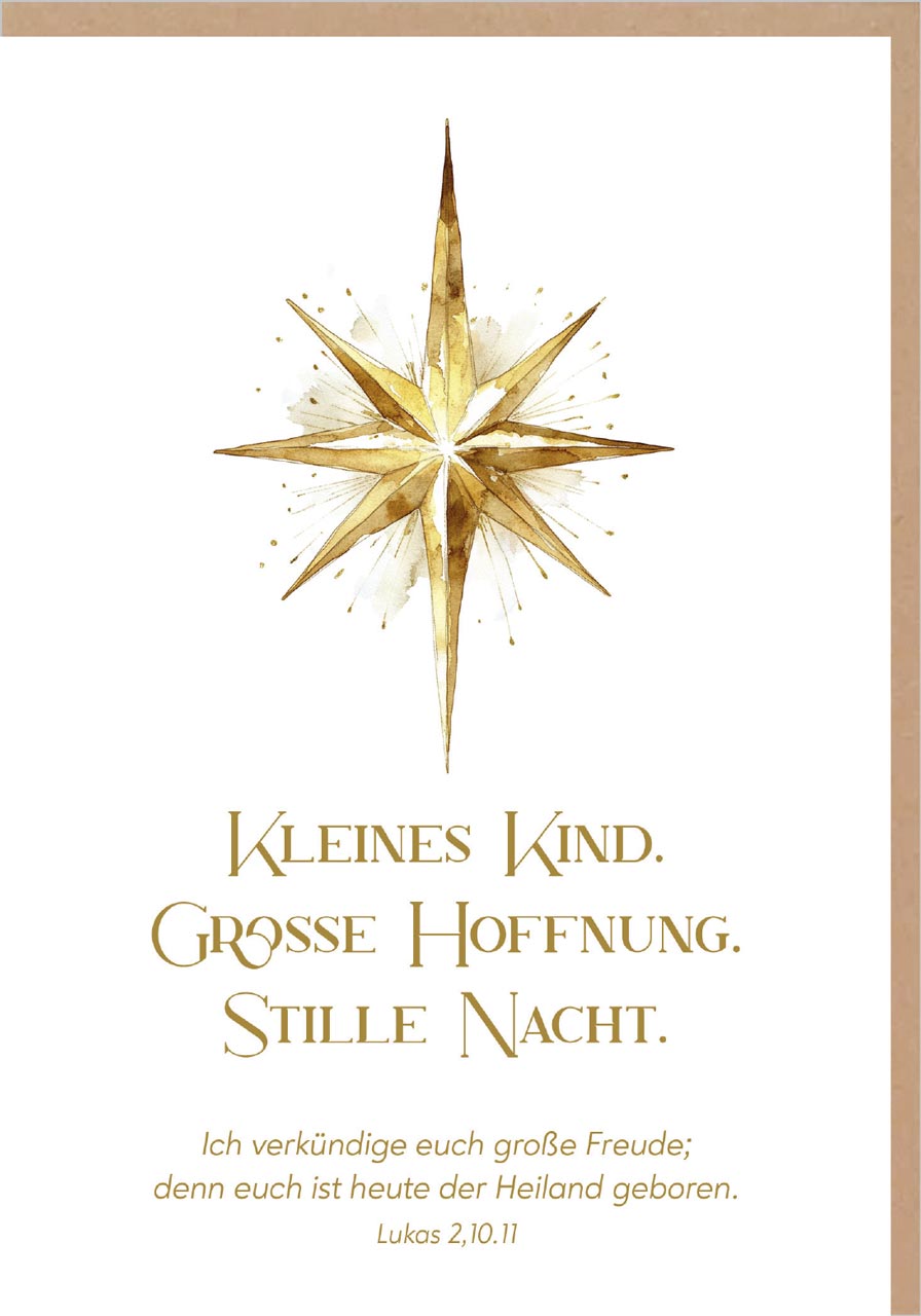 Faltkarte Kleines Kind. Große Hoffnung.