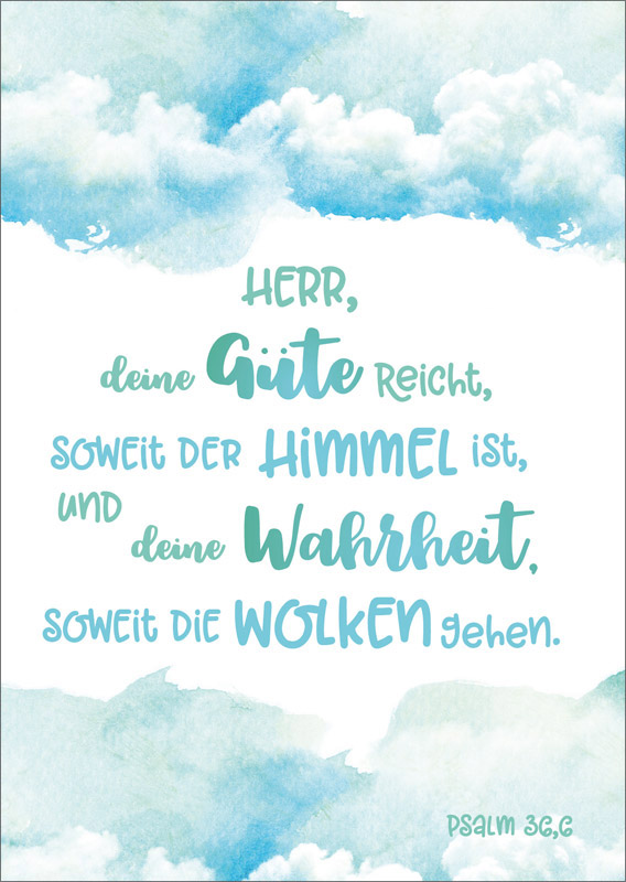 Postkarte Wolken BW