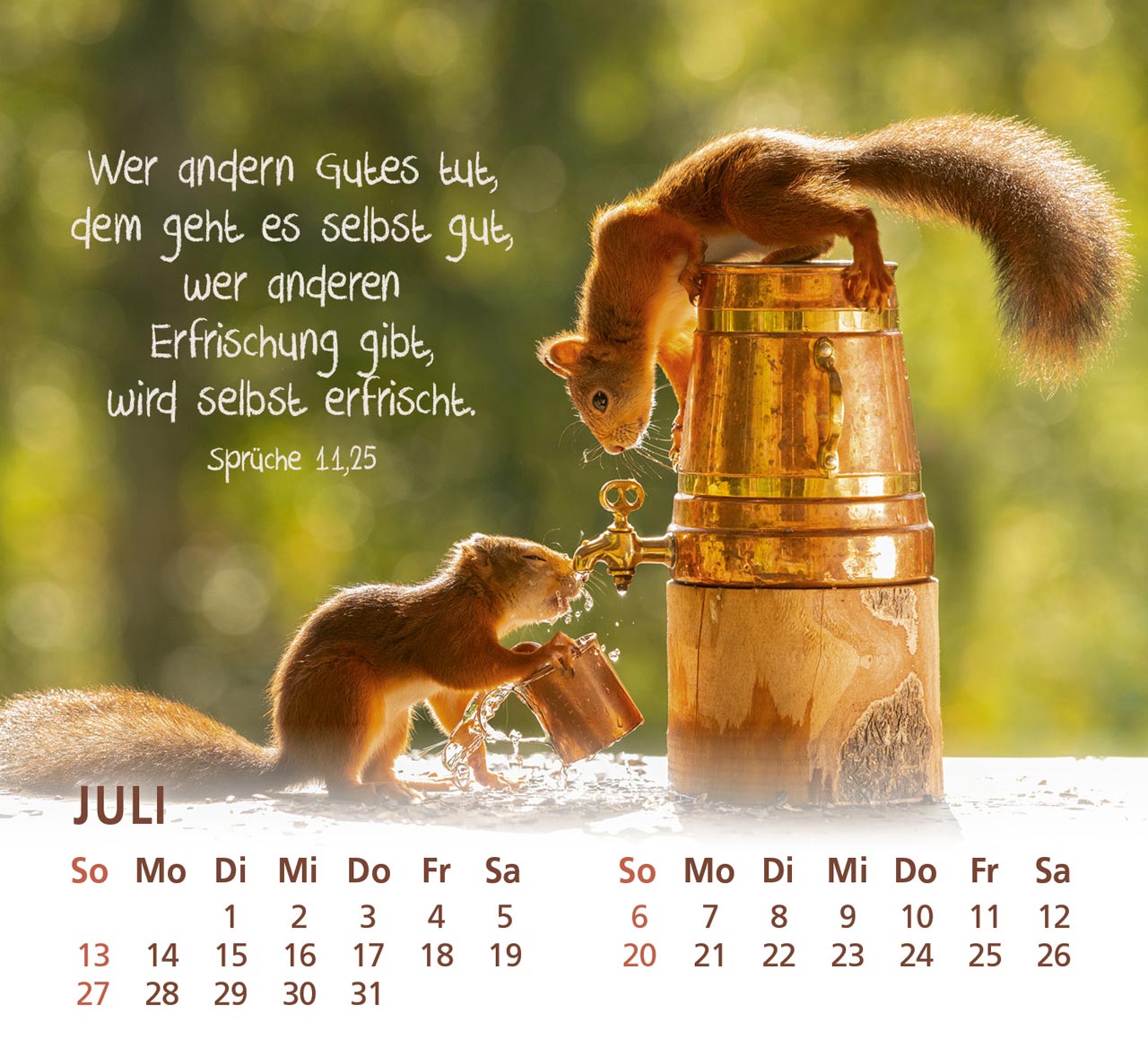 Du bist meine Freude - Eichhörnchen Kalender