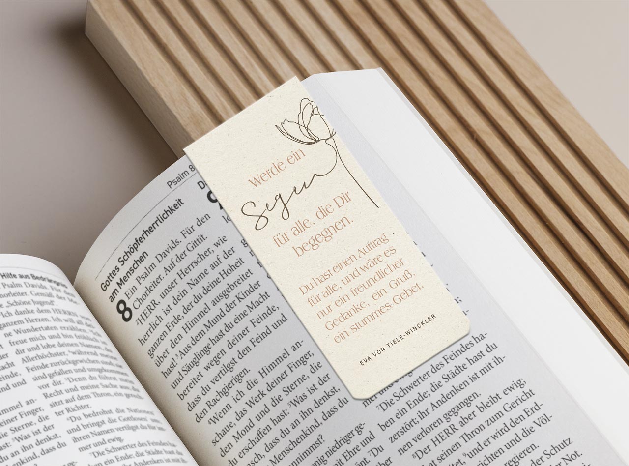 Magnetlesezeichen Werde ein Segen