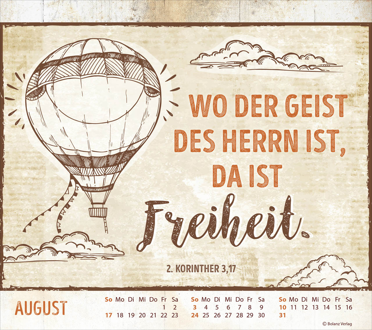 Starke Worte - Vintage 2025 - Tischkalender