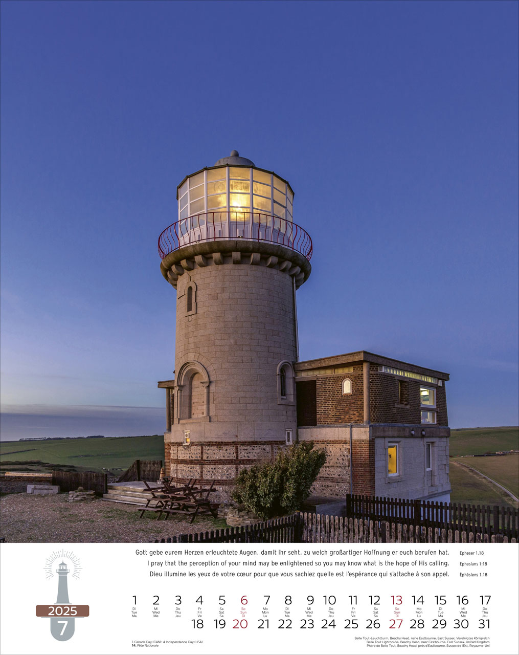 Leuchttürme - Lighthouses - Phares 2025 - Super Wandkalender