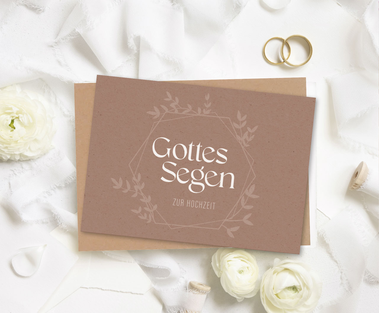 Faltkarte Gottes Segen zur Hochzeit