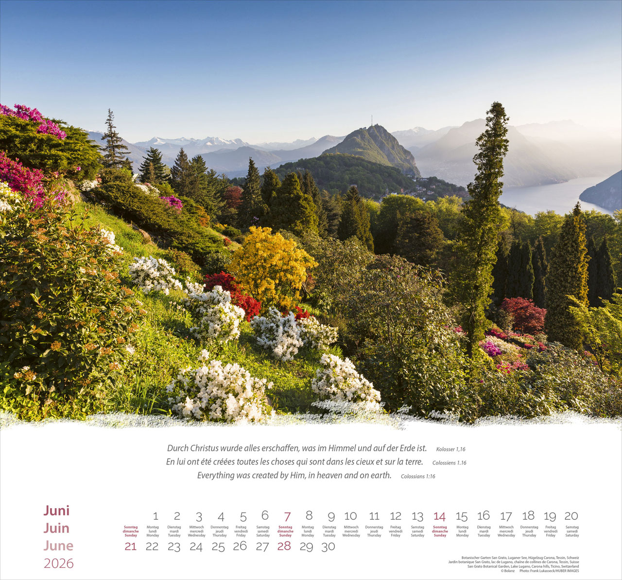 Berge-Montagnes-Mountains 2026 - Wandkalender Berge-Montagnes-Mountains 2026 - Wandkalender