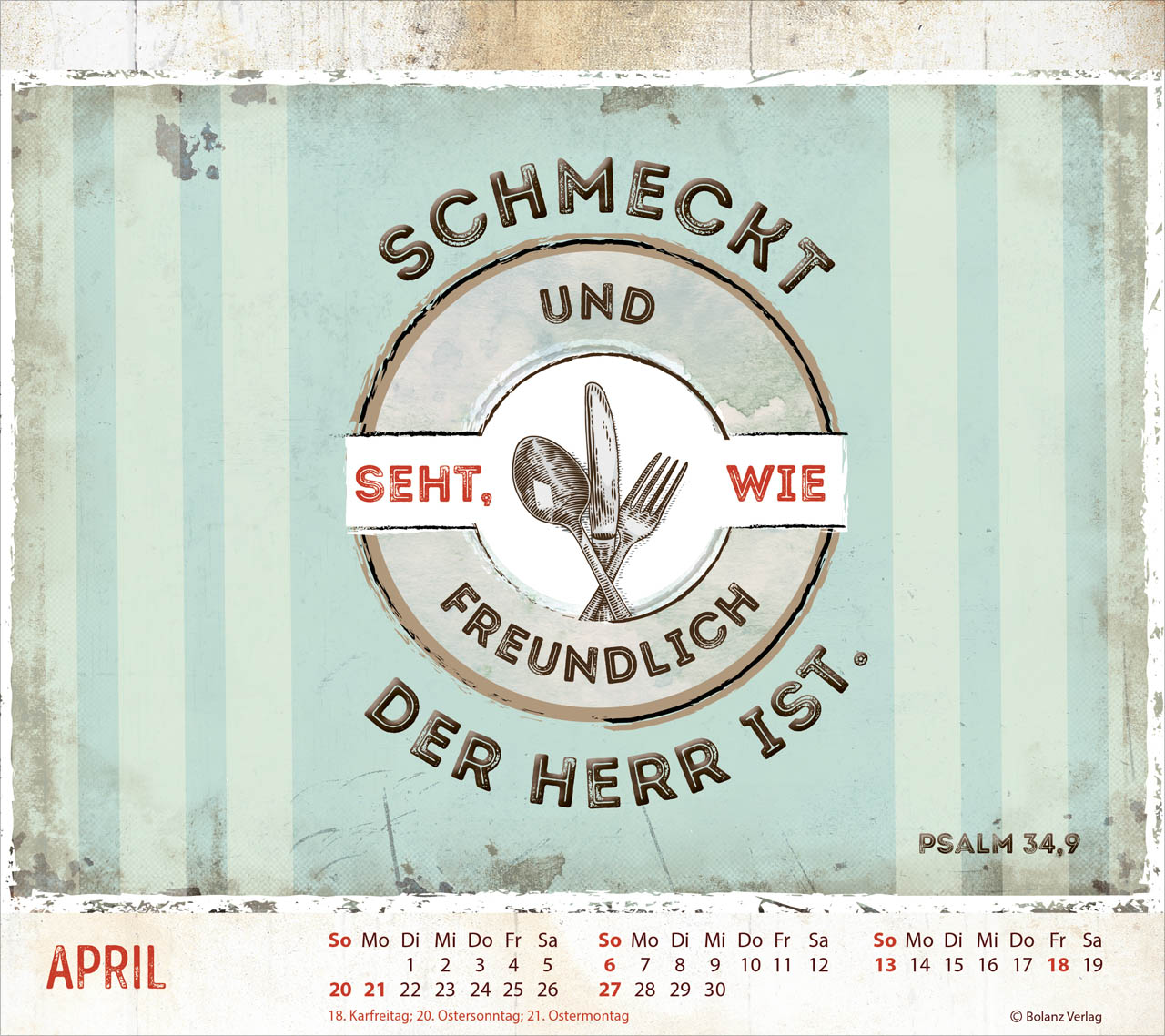 Starke Worte - Vintage 2025 - Tischkalender