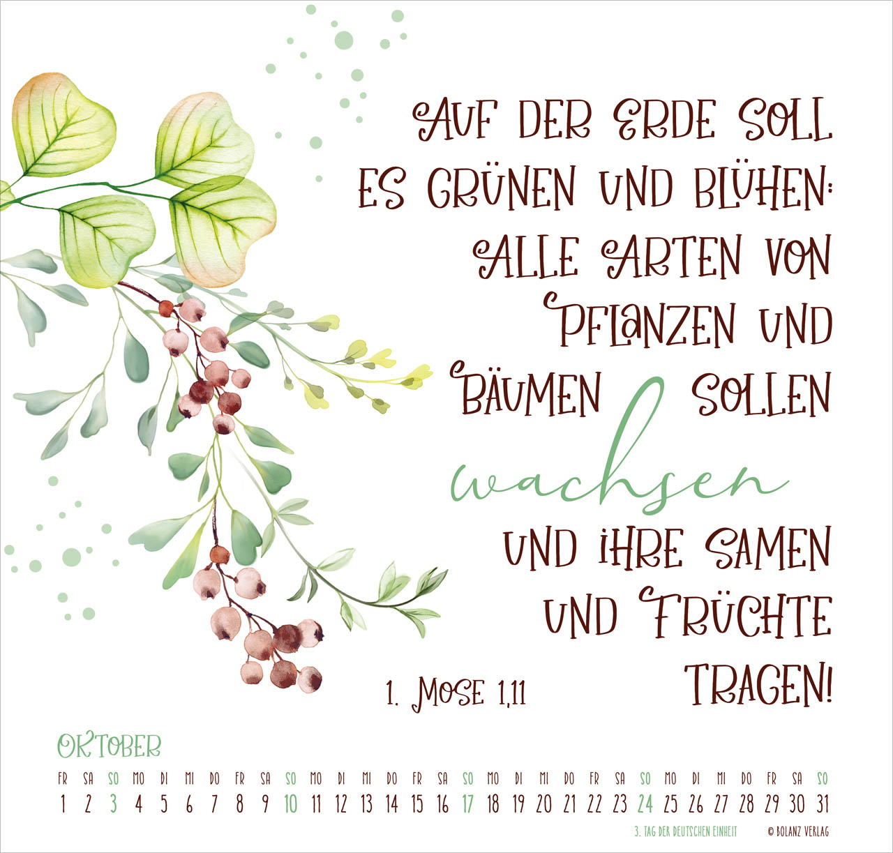 Gesegnet Tag für Tag 2027 – Posterkalender
