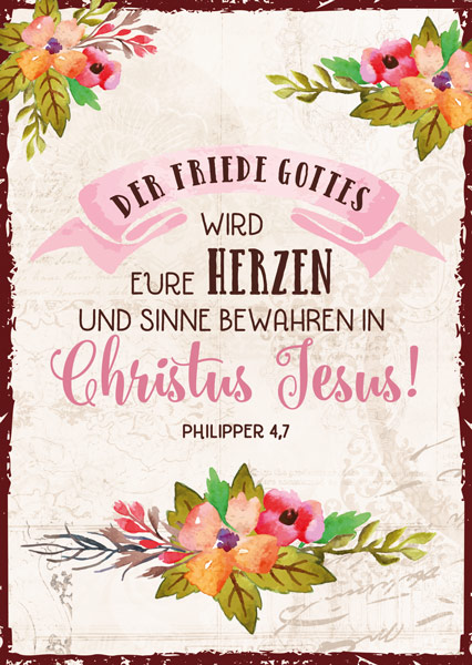 Postkarte Der Friede Gottes wird...