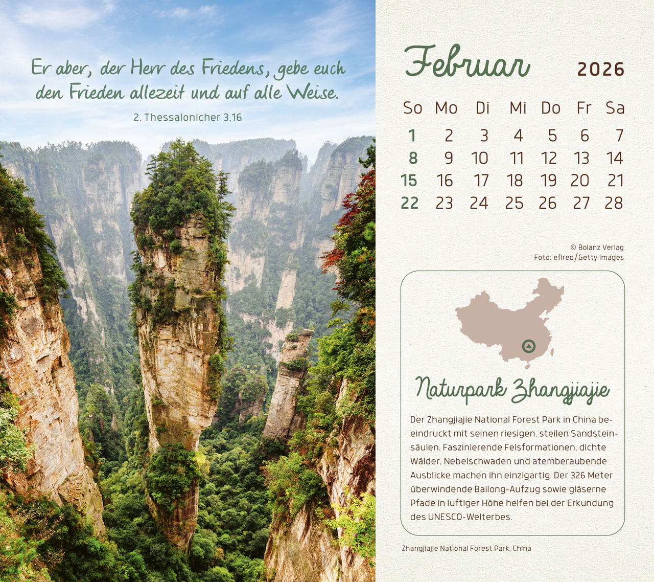 Faszinierende Schöpfung 2026 - Tischkalender