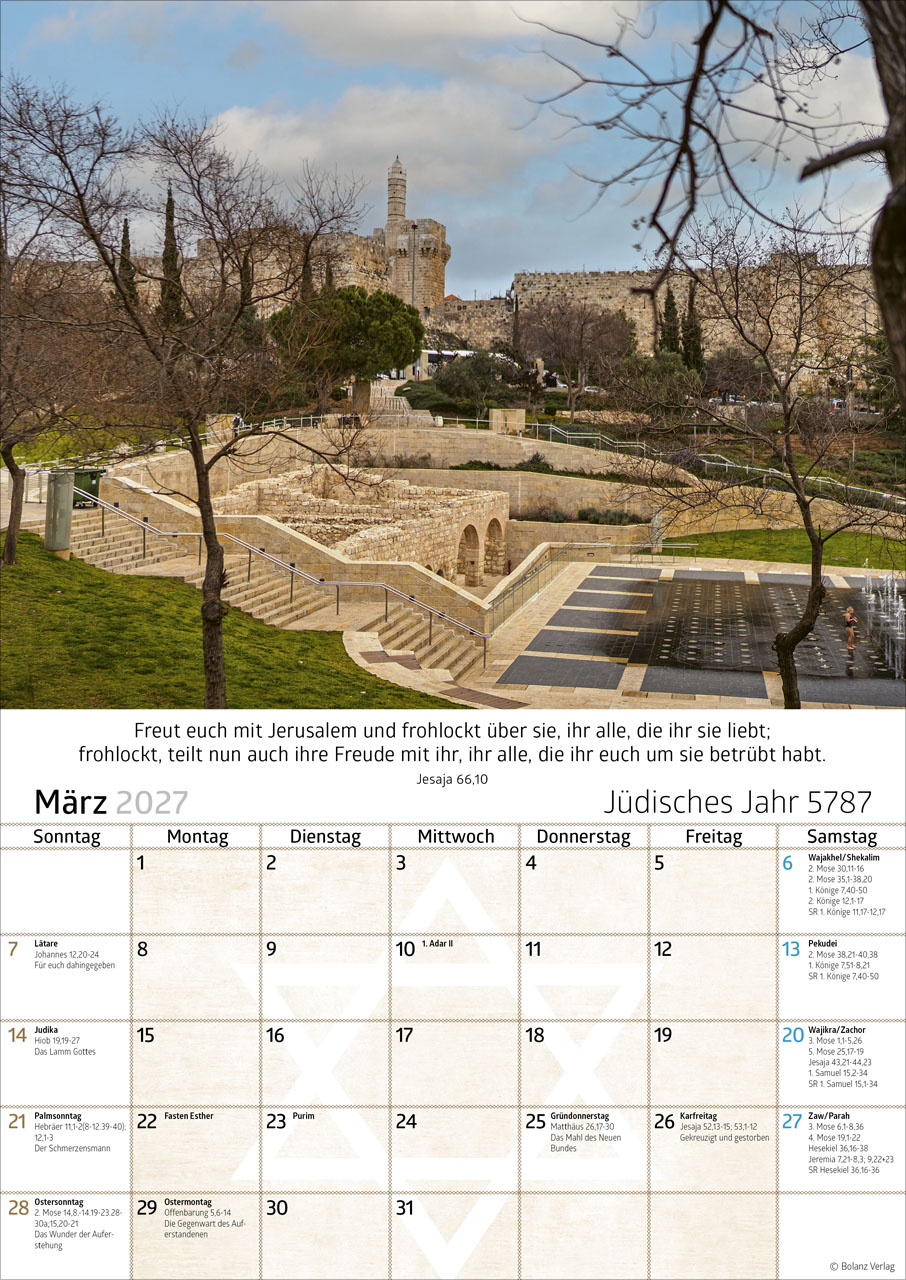 Israel 2027 – Posterkalender