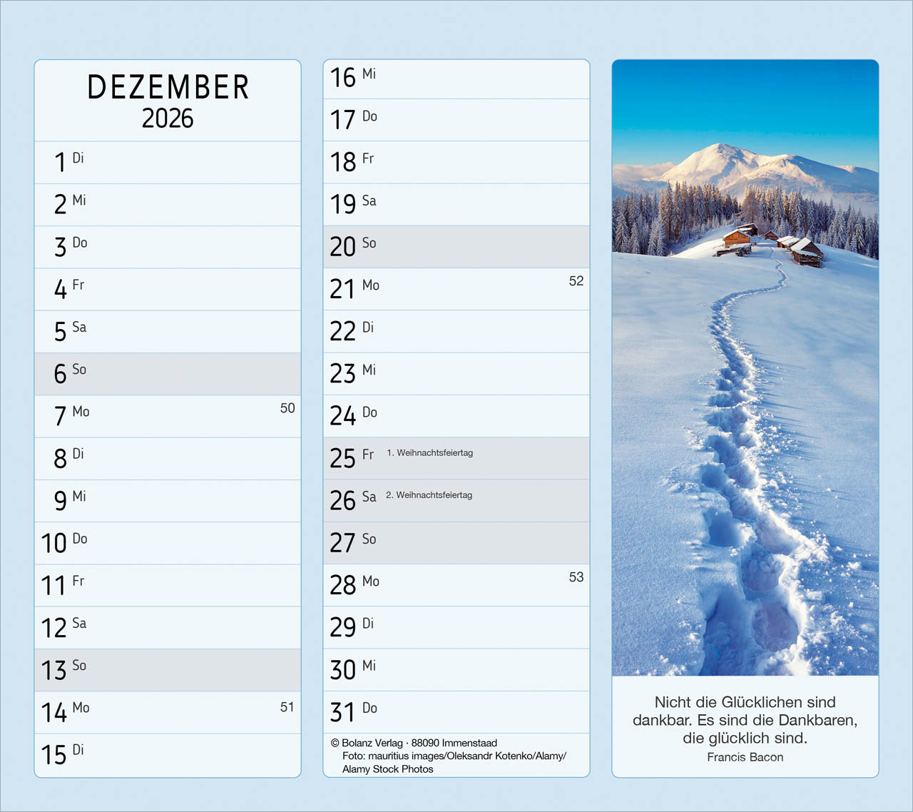 Vormerk-Kalender, mit Sinnsprüche 2026 Vormerk-Kalender, mit Sinnsprüche 2026