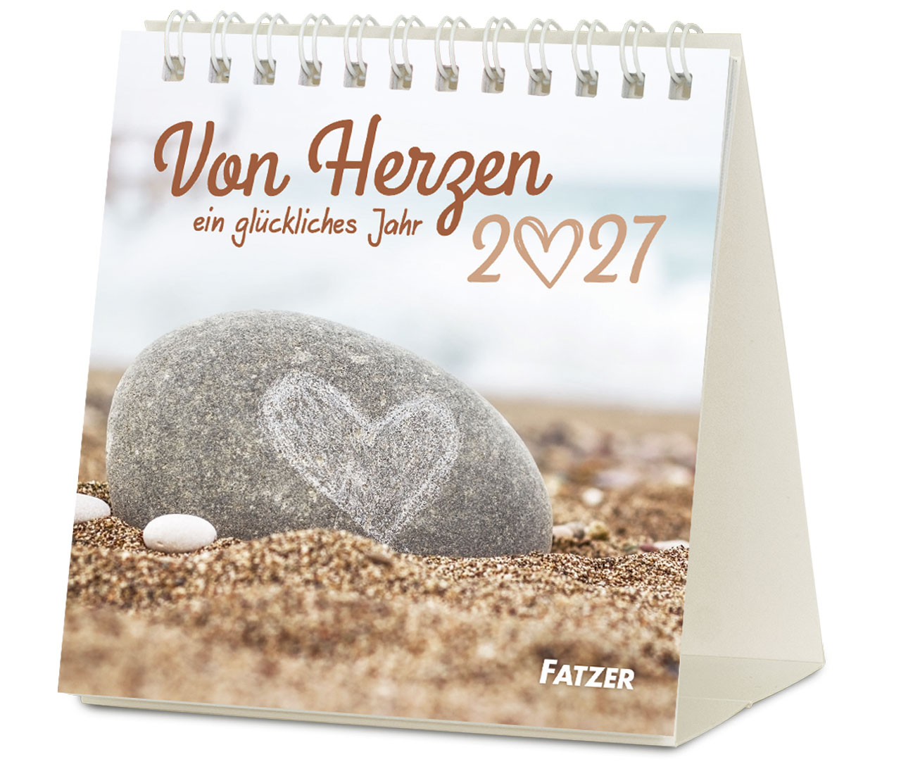 Von Herzen ein glückliches Jahr 2027 – Tischkalender