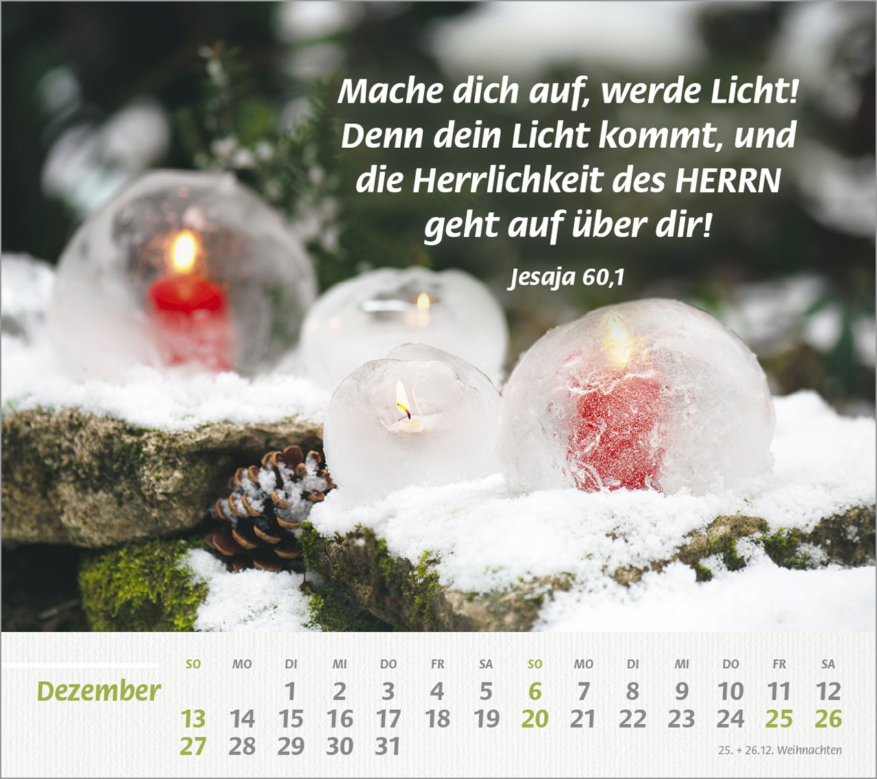 Du bist meine Stärke Großdruck-Tischkalender 2026