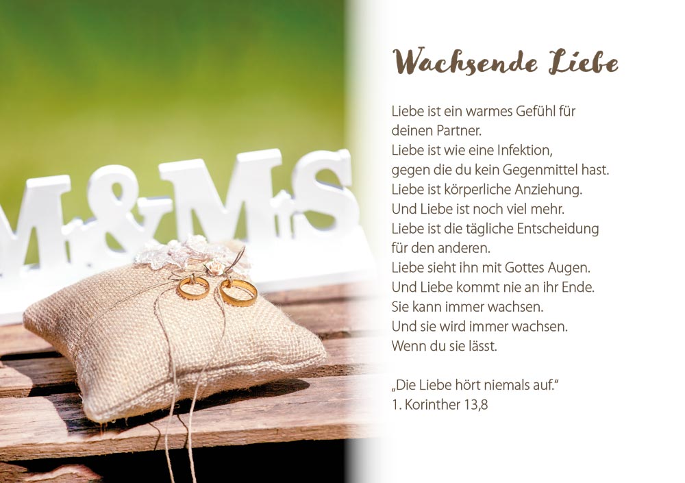 Grußheft - Gottes Segen zur Hochzeit